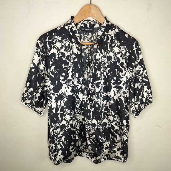INC International Concepts Tops - INC International‎ Concepts Floral Satin Top Wrap Front Tasseled